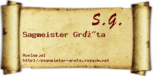 Sagmeister Gréta névjegykártya